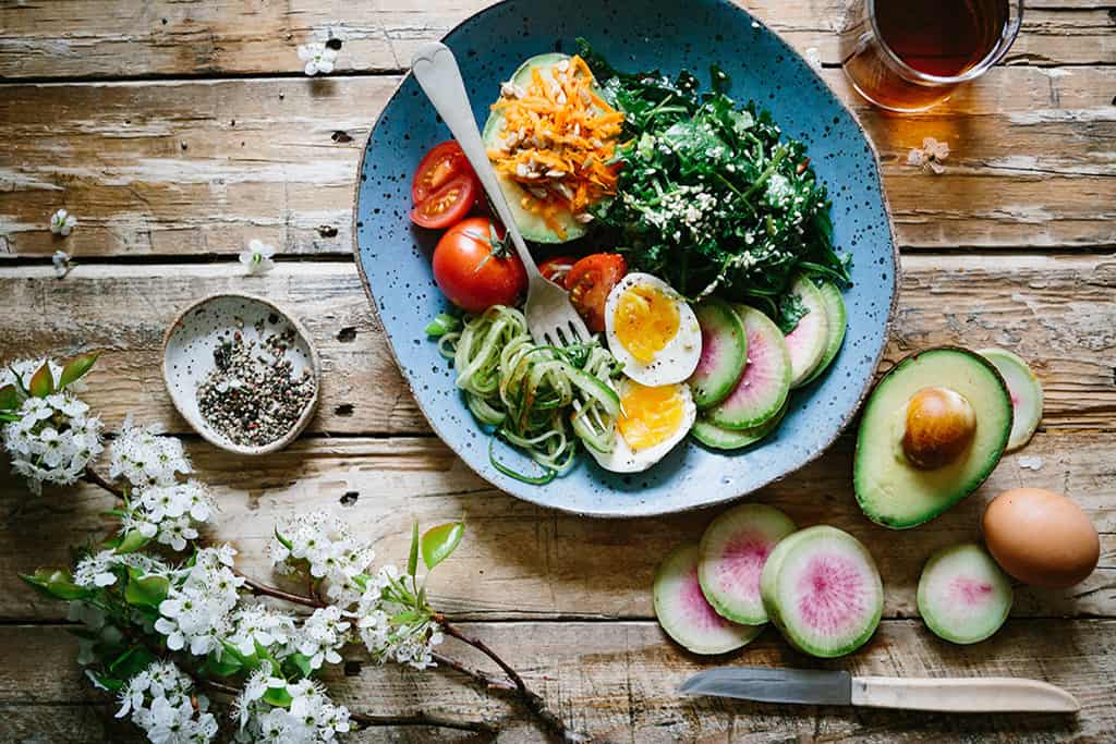 Healthy meal on table