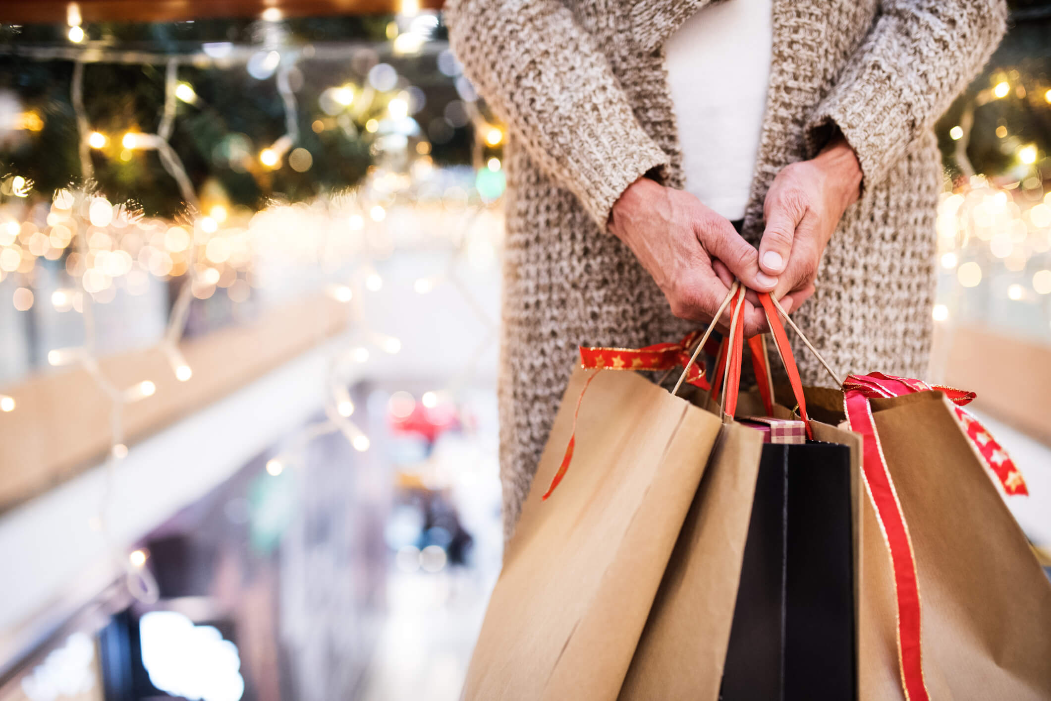 woman with shopping bags